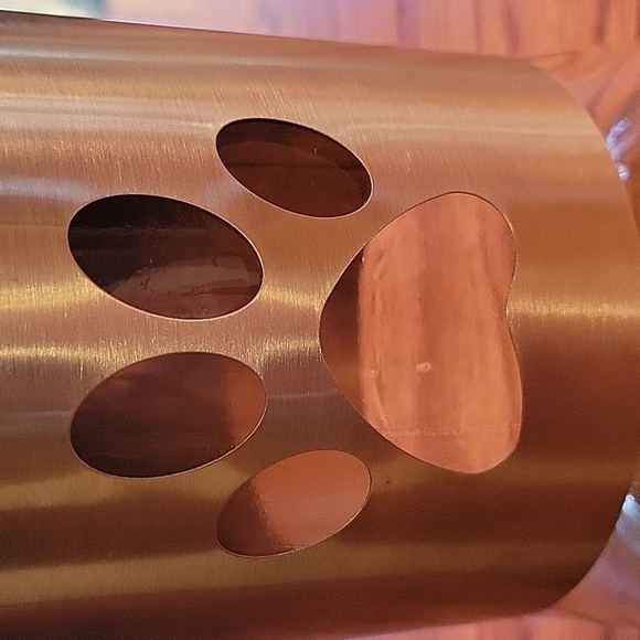 Stainless steel & glass dog biscuit/treat container.  Paw print.  7" x 4.5" - Picture 7 of 7